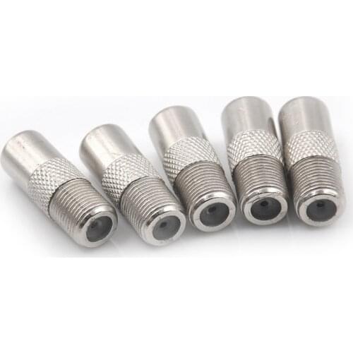 5pcs/lot STB Quick Plug RF Coax F Female To RF Male Connector TV Antenna Coaxial Connector F Connector TV Coaxial plug