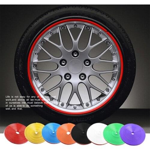 8 Meter/Roll Car Tire Sticker Car Decorative Styling Strip Wheel Rim Tire Protection Care Covers Auto Accessories With 3M Glue