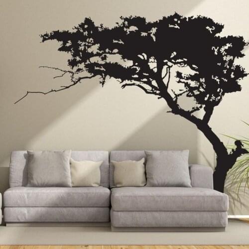 Large Size Pine Tree Wall Sticker Living Room Sofa TV Backdrop Decor Murals Creative Art Tall Tree Vinyl Wall Decals Removable