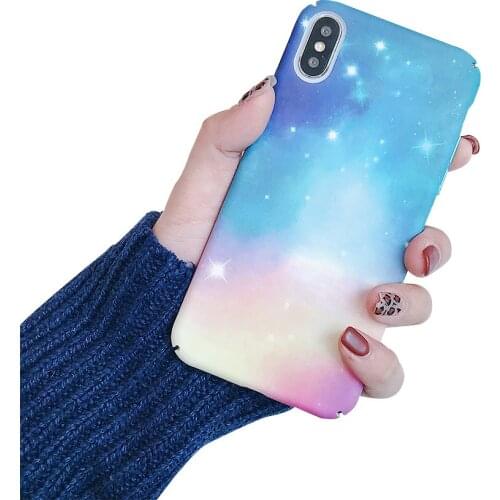 PC Case For iPhone XS X XR XS Max Phone Case Luminous Cover For iPhone 6S 7 7Plus Case Dustproof Star Light Pattern Case