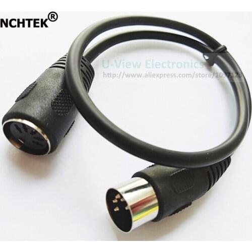 NCHTEK MIDI 5Pin DIN Male to Female Audio MIDIAT Adapter Cable For MIDI Keyboard, MIDI Extension Cable 50CM/Free Shipping/10PCS