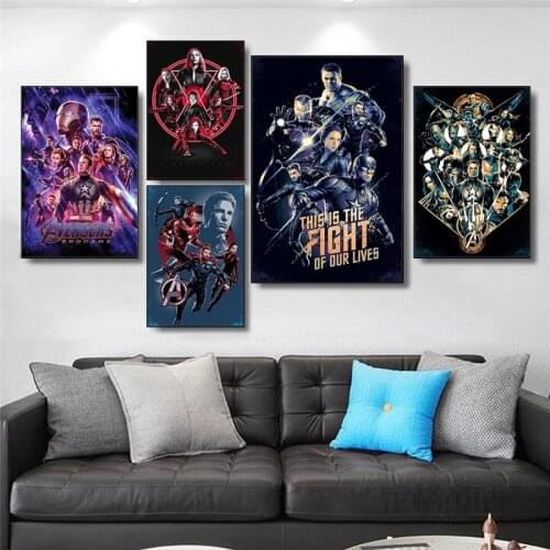 Marvel Movie Avengers Canvas Painting Superhero Posters and Prints Wall Art Pictures Modern KidS Room Decor Gift