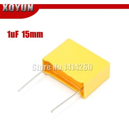 10pcs 1uF capacitor X2 capacitor 275VAC Pitch 15mm X2 Polypropylene film capacitor 1uF