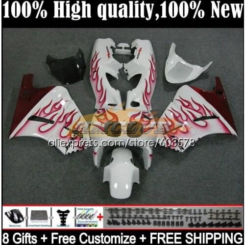 Body For HONDA VFR400 R V4 VFR400RR RVF400R VFR400R 1987 1988 34CL.51 RVF VFR 400 R RR 400R CC NC24 87 88 Fairings Red flames