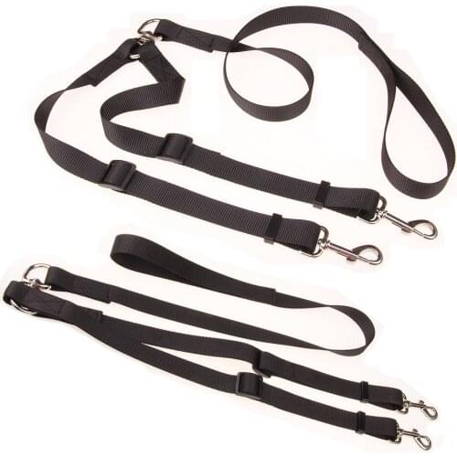 Multifunctional Dog Leash Double Head Two Dog Lead Adjustable Dogs Training Running jogging Pet Traction Rope For Sport walking