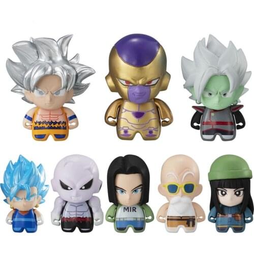 Bandai Genuine Gacha Dragon Ball Super Mini Son Goku Master Roshi Frieza Android 17 Action Figure Toys