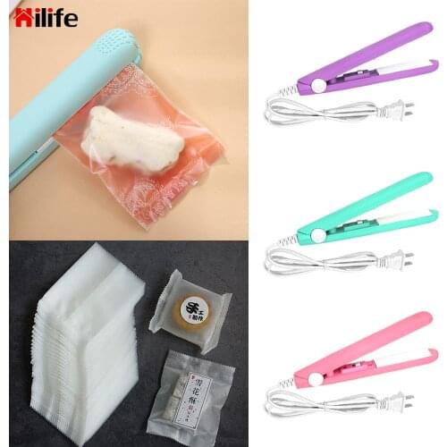 Food Vacuum Sealer Seal Packing Plastic Impulse Sealer Household Bag Clips Handheld Heat Sealing Machine Mini Portable
