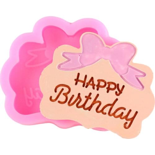 Happy Birthday Letters Resin Silicone Mold Chocolate Fondant Molds Cake Decorating Tools Candy Clay Molds Kitchen Accessories