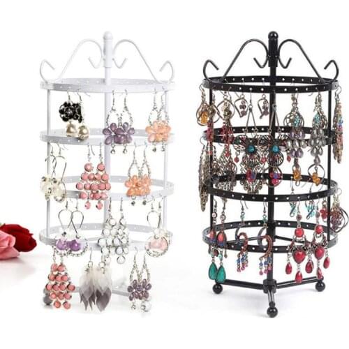 144 Holes Jewelry Organizer Stand Holder Fashion Earrings Display Rack Metal Jewelry Stand Showcase