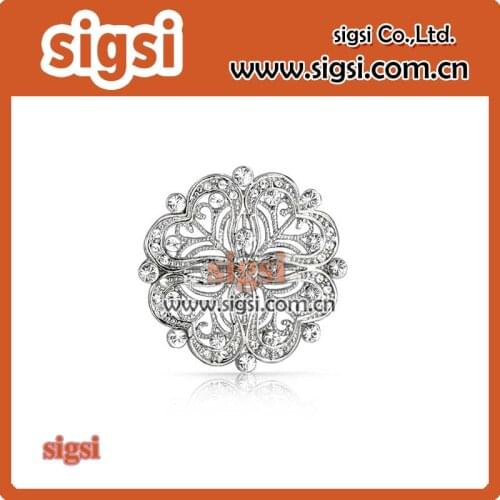 Clear Rhinestone Crystal Flower Brooches Pins Set DIY Wedding Bouquet Broaches Kit