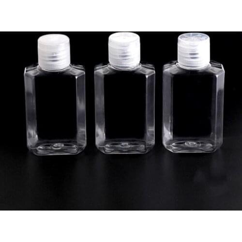 30ml 60ml Empty PET Plastic Bottle with Flip Cap Reusable Containers for Travel Outdoor Camping Business Trip SN540