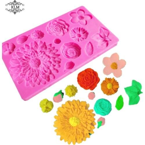 Chrysanthemum leaf silicone mold DIY chocolate tool cake decoration tool kitchen tool resin infusion crafts KLM