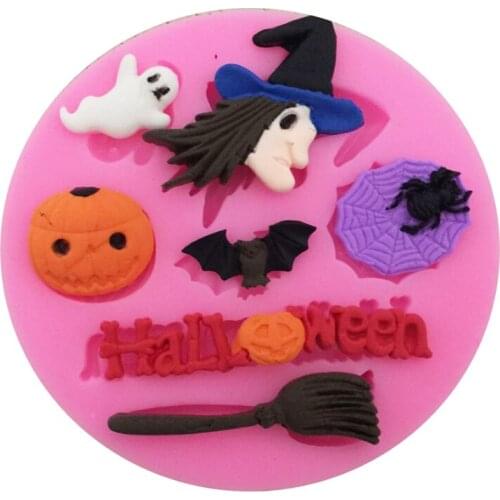 Halloween Cube Tray Silicone Molds Muffin Cup Cake Pudding Jelly Chocolate Mold Kitchen Baking Cake Tools M137