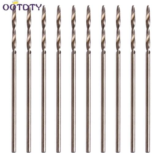 10Pcs/Set 1mm M35 Triangle Shank HSS-Co Cobalt Twist Drill Spiral Drill Bit