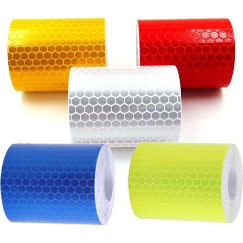 100cm*5cm Car Reflective Tape Safety Warning Car Decoration Sticker Reflector Protective Tape Strip Film Auto Motorcycle Sticker