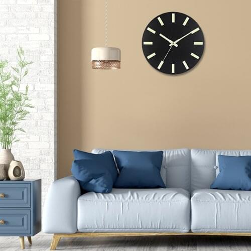 Luminous Wall Clock,12 Inch Wooden Silent Non-Ticking Kitchen Wall Clocks With Night Lights For Indoor/Outdoor Living Room