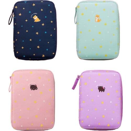 Korea Multifunction Pencil Bag Canvas Large Capacity Pen Curtain Case Students Gifts Stationery School Supplies