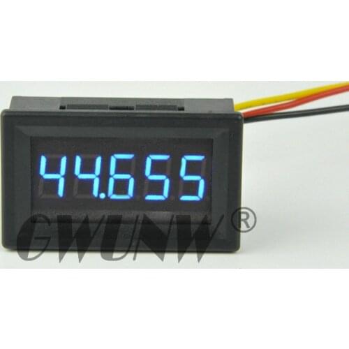 GWUNW BY536V DC 0-50.000V(50V)Voltage Tester Meter digital voltmeter 5 bit high precision 0.36 inch