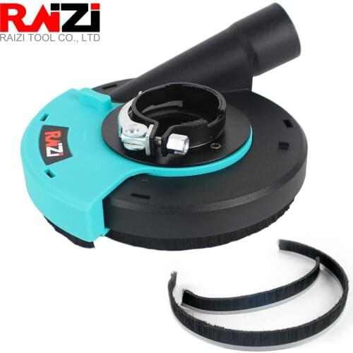 Raizi 125/180mm Angle Grinder Dust Shroud Cover Kit with Replaceble Brush Universal Surface Grinding Dust Collection Cover Tool