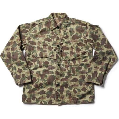 Bronson USMC P-44 Duck Hunter Camo Jacket Vintage Mens HBT WW2 Military Uniform
