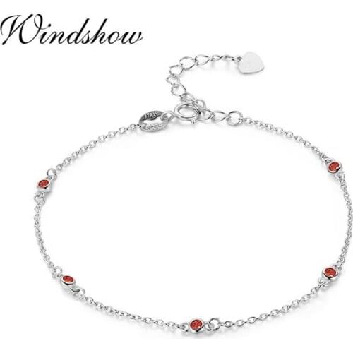 4Colors Thin 925 Sterling Silver CZ Beads Chain Charm Bracelet For Women Girls Friendship Jewelry Pulseira Bransoletki Damskie