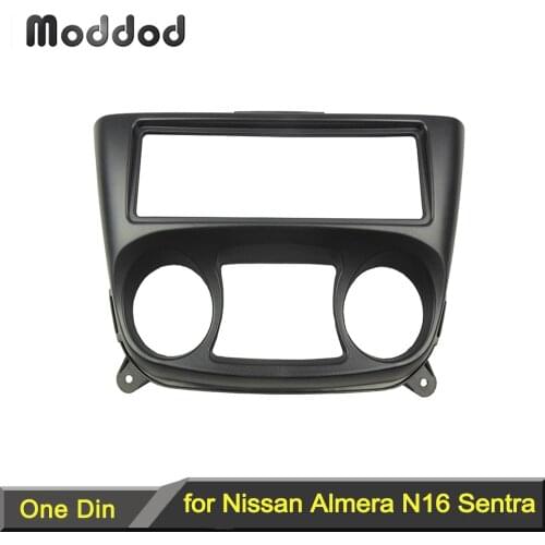 1 Din Radio Fascia for Nissan Almera N16 Sentra Stereo Panel DVD Installation Trim Kit Face Surround Frame