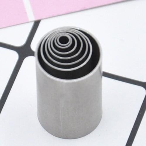 1 Set Of 7 Stainless Steel Mini Soft Pottery Clay Round Cutting Die Diy Handmade Pottery Tools