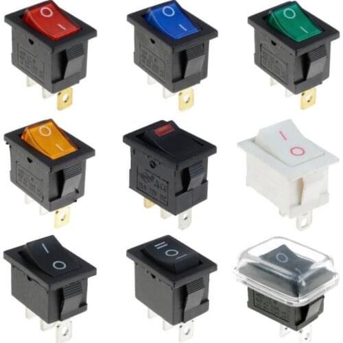 1PCS KCD1 3 feet ON/OFF illuminated LED Rectangle Rocker Switch Car Dash Automotive 6A 250V/10A 125V