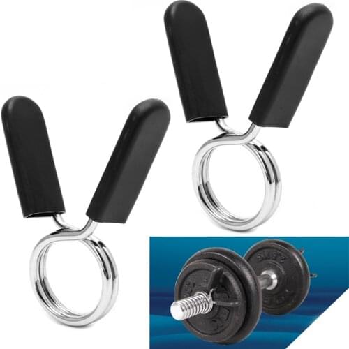 2021 Top 2Pcs 28mm Barbell Gym Weight Lifting Bar Dumbbell Lock Clamp Spring Collar Clips