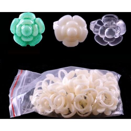 50pcs Top Quality Wholesale Equipment Nail Display Rose Flower Ring Design Acrylic Practice Board DIY Nail Tool New Arrive Brand