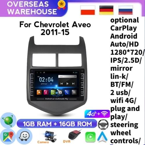 1280X720 HD Android Car GPS Multimedia Player For Chevrolet Aveo Sonic 2011 2012 2013 2014 2015 Car 1080P Radio GPS Navigation