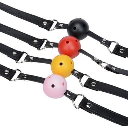1PCS Adult Games Ball Bondage Restraints Open Mouth Breathable Sexy Ball Harness Strap Gag Sex Tools For Couples