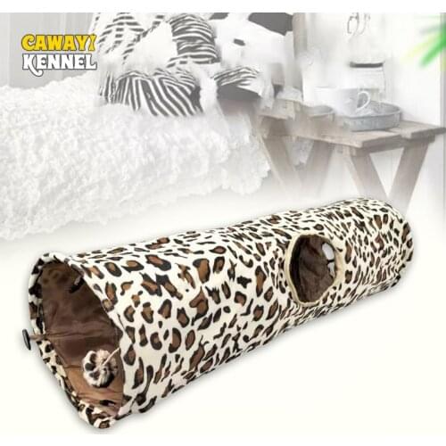Cawayi Kennel Cat Tunnel Pet Tube Collapsible Play Toy Indoor Outdoor Kitty Puppy Toys for Puzzle Exercising Hiding Training