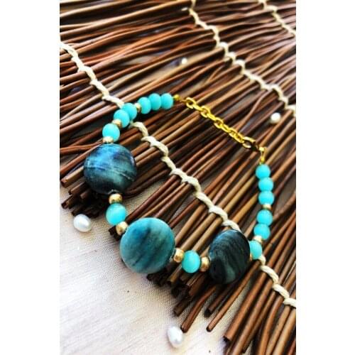 Dr Stone Natural Stone handmade African collection Women cats eye ta 439746081