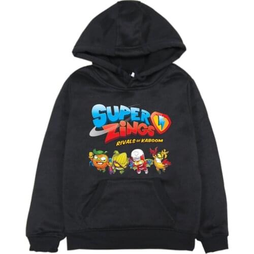 2020 Kids Super Zings Hoodies Fleece Warm Child Superzings Sweatshirt Girls Boys Casual Sportswear Streewear Baby Pullover Coats
