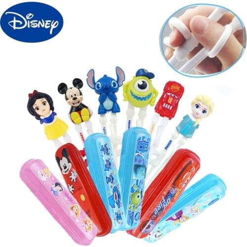 Disney Learning Training Chopsticks Kid Cartoon Anime Figure Frozen Princess Monsters Inc Mickey Cars Stitch Kitchen Accessories