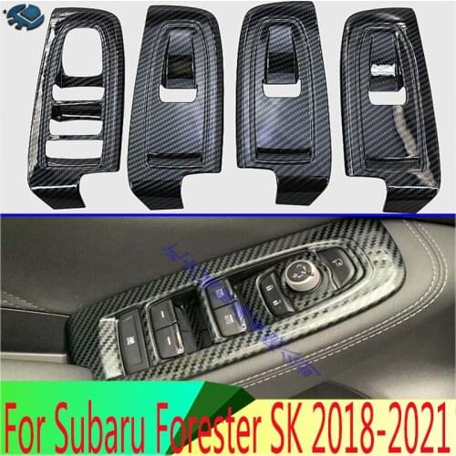 For Subaru Forester SK 2019 Decorate Accessories Door Window Armrest Cover Switch Panel Trim Molding