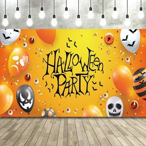 Halloween Backdrop Photography Background banner Holiday atmosphere decoration background banner party party hang flag flag