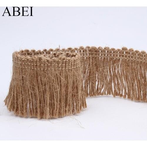 4cm 2yards/lot Jute Lace Natural Hemp Ribbon DIY Home Wedding Party Decoration Gift Wrapping Burlap Ribbon Supplier