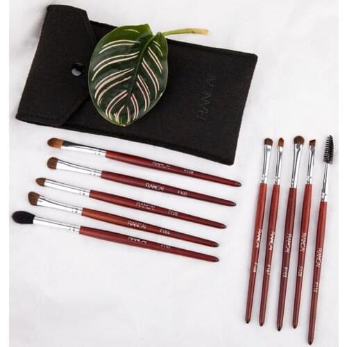 10pcs/set Of Eye Shadow Brush Set Pony Hair Makeup Brush Soft Bristles Easy To Carry Eye Makeup Tools