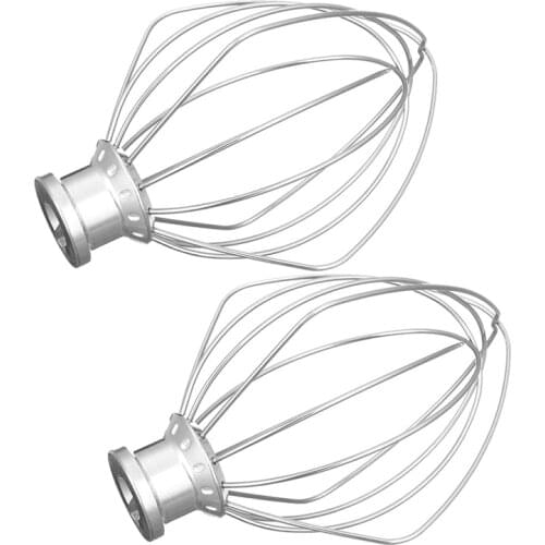 2 Pack Stainless Steel Wire Whip Mixer Attachment for Kitchenaid K45WW Flour Cake Balloon Whisk Egg Cream Stirrer