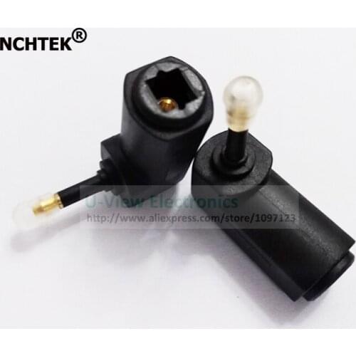 NCHTEK Right Angled Optical Audio Adapter Toslink Female Jack to Mini 3.5mm Male Plug Adapter/Free Shipping/10PCS
