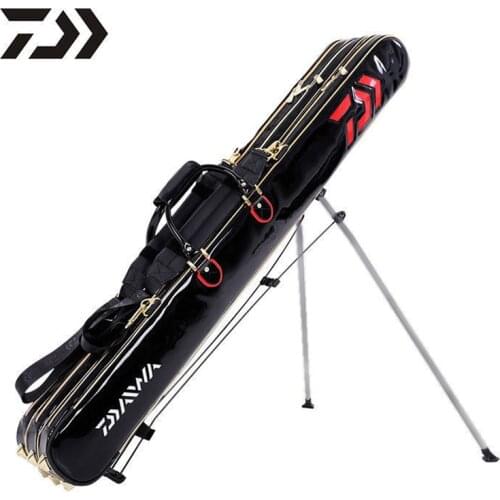 DAIWA 128*16*17cm(With Bracket)Fishing Bag Anti-Drop Fishing Backpack Anti-Shock PC Material Lure Fishing Rod Bag Waterproof