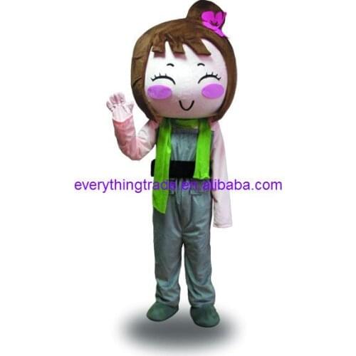 New arrival Foam Cartoon Character Adult cute happy girl Mascot Fancy Dress Halloween party Costume adult size