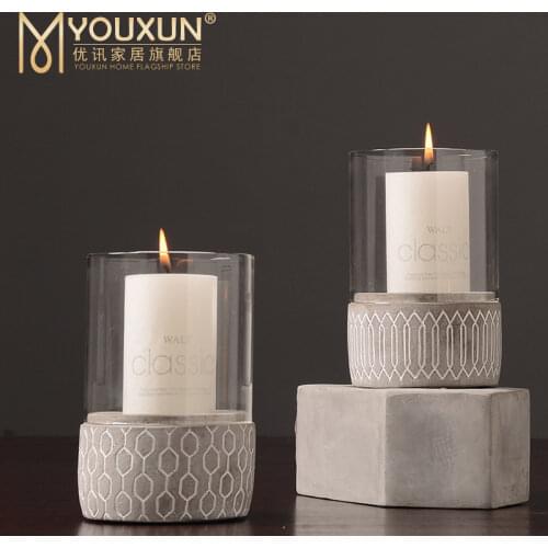 Candlestick Glass Holder Ornaments Dinner Aromatherapy Candle Holders Table Centerpiece Home Romantic Christmas Home Decor FC074