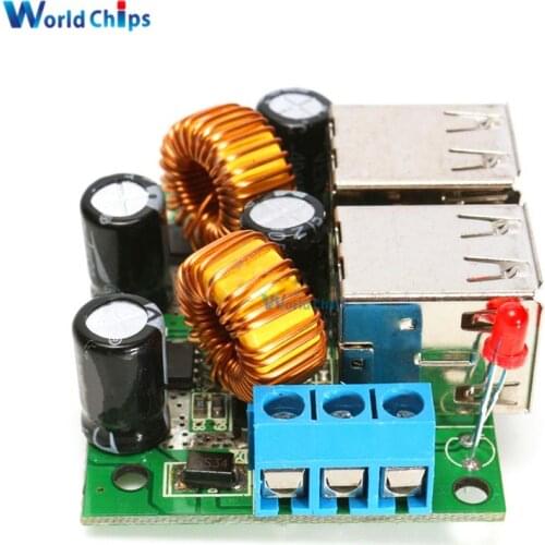 4-USB Port Step Down Power Supply Converter Board Module A5268 DC 12V 24V 40V to 5V 5A For MP3/MP4 Phone Car Equipment