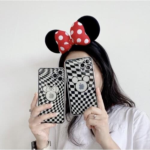 Disney Mickey Mouse Transparent Silicone Phone Case for IPhone 13 12 11pro Max Xs Max Xr 7 8plus Se2 Anti-fall Phone Back Cover