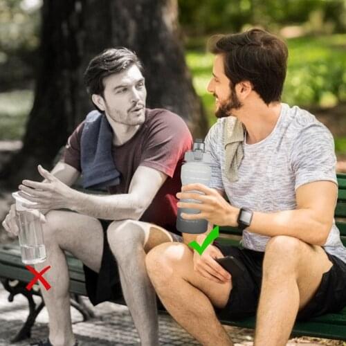 Sport Water Bottle 2L Large Capacity BPA Free Outdoor Motivational with Time Marker Portable Fitness Jugs