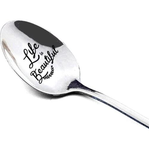 Wedding Souvenir Life Is Beautiful Long Spoon Party Favor Return Gift Bride To Be Bridesmaid Gift Wedding Gifts For Guests