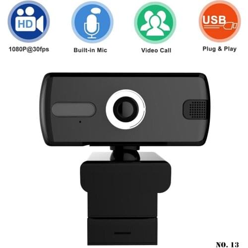 Webcam 1080P HD Web Camera Webcam Microphone Rotatable Cameras for Live Broadcast Video Calling Conference Work Camara Web Cam